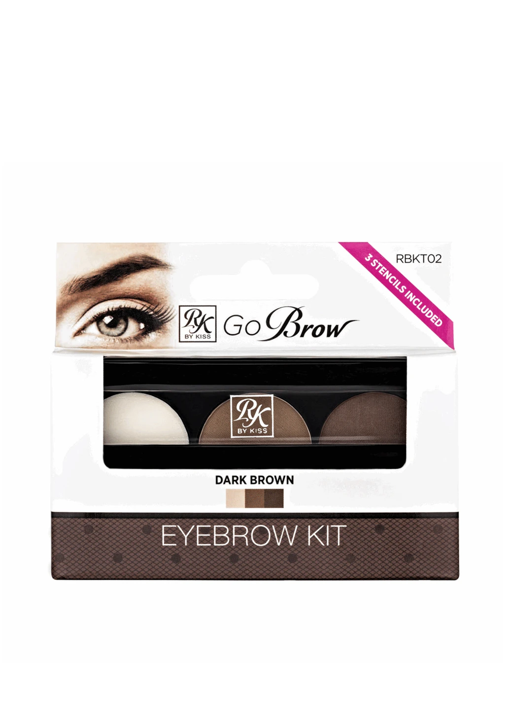 Набор для моделирования бровей Go Brow Dark Brown Kiss (17680533)