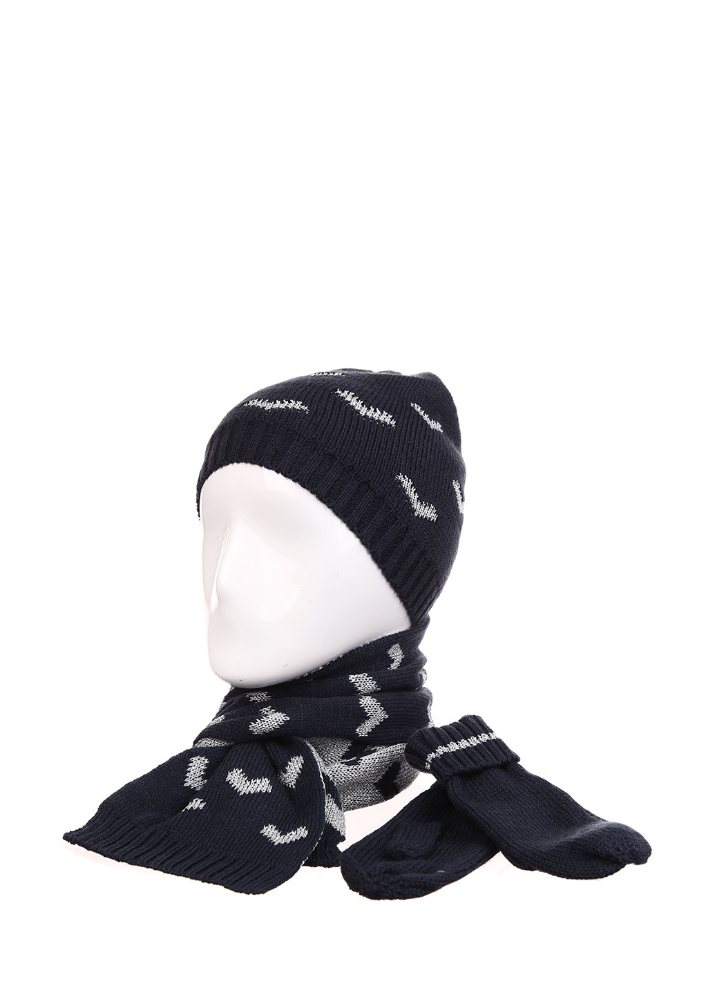 Темно-синий зимний комплект (шапка, шарф, рукавицы) Lupilu