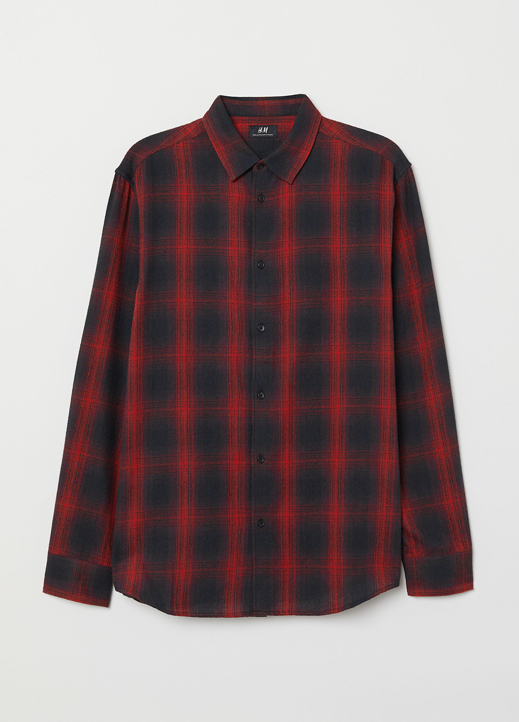 Красная кэжуал рубашка в клетку H&M