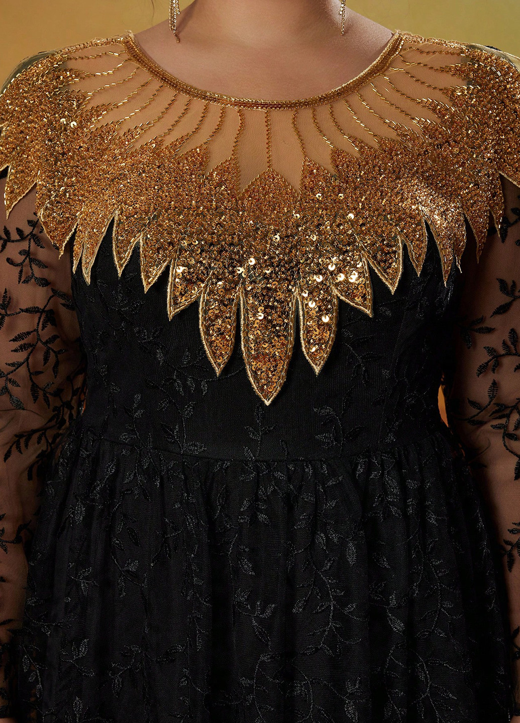 Чорна святковий, вечірня сукня кльош SHEIN однотонна