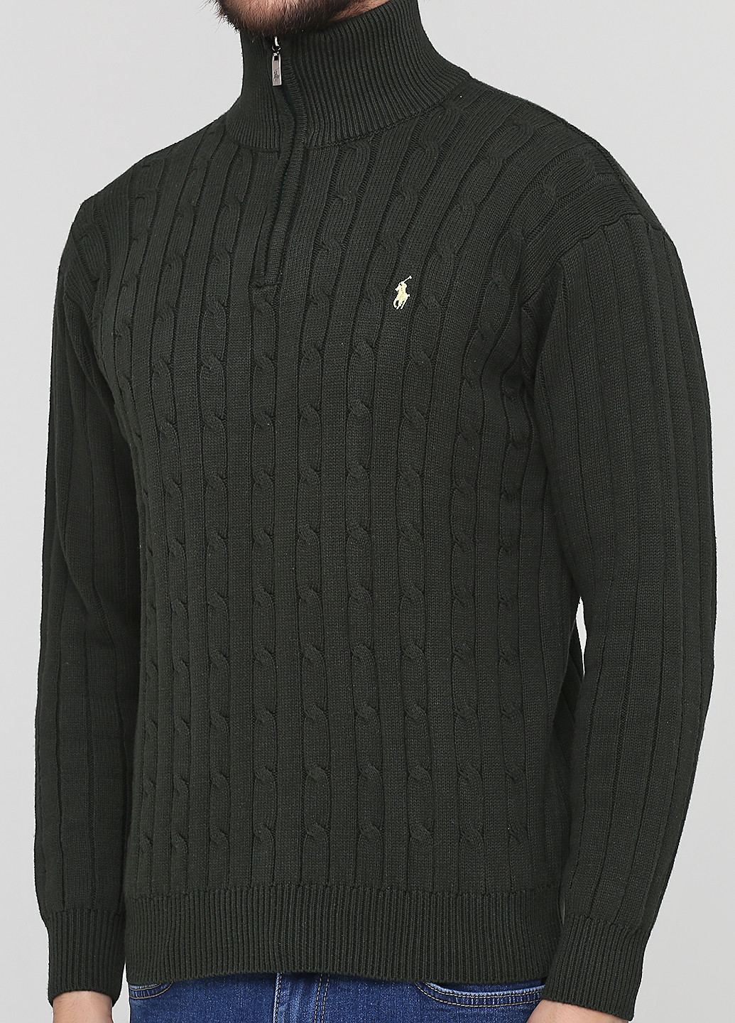 Темно-зелений демісезонний светр Ralph Lauren