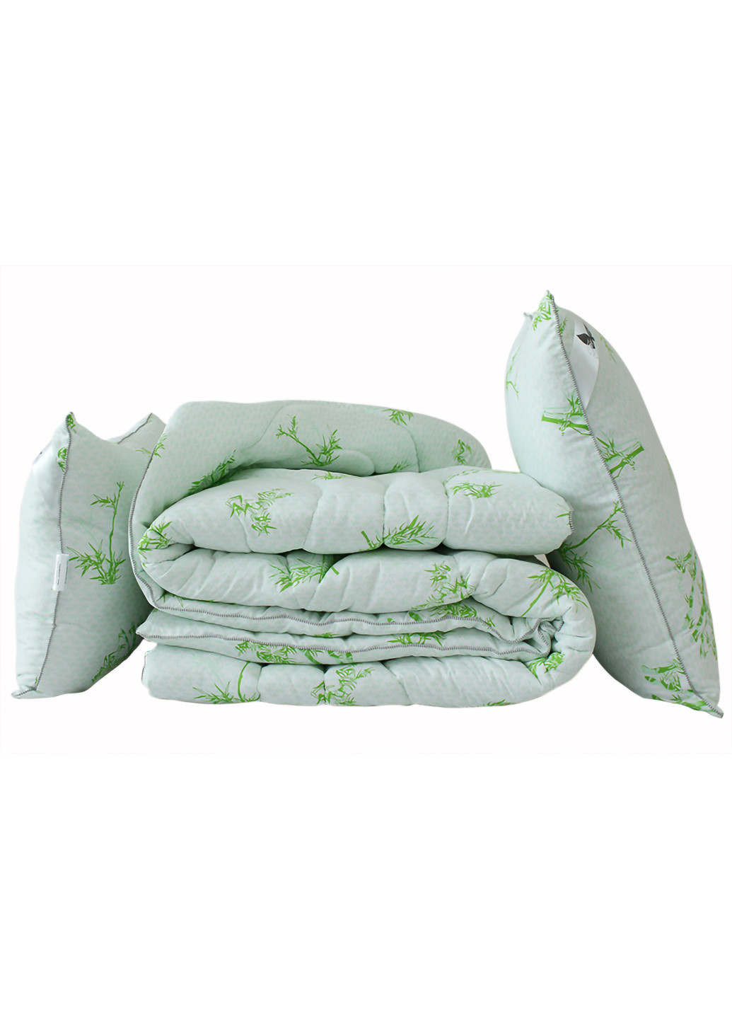 Комплект одеяло лебяжий пух Bamboo white 2-сп. + 2 подушки 70х70 см Tag (254805482)