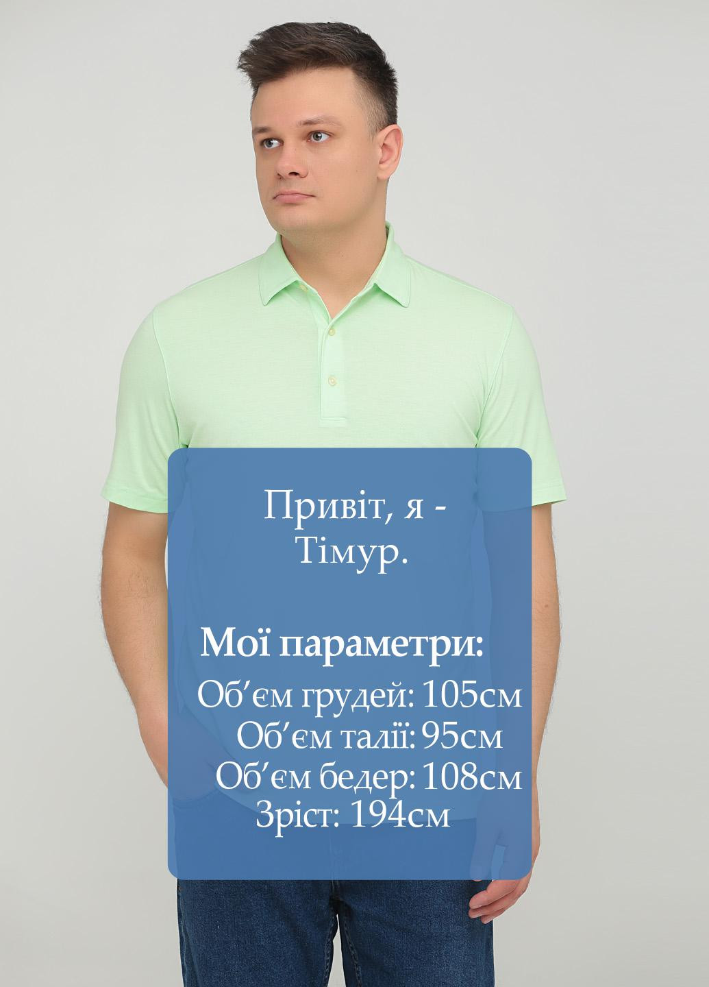 Салатовая футболка-поло для мужчин Greg Norman однотонная