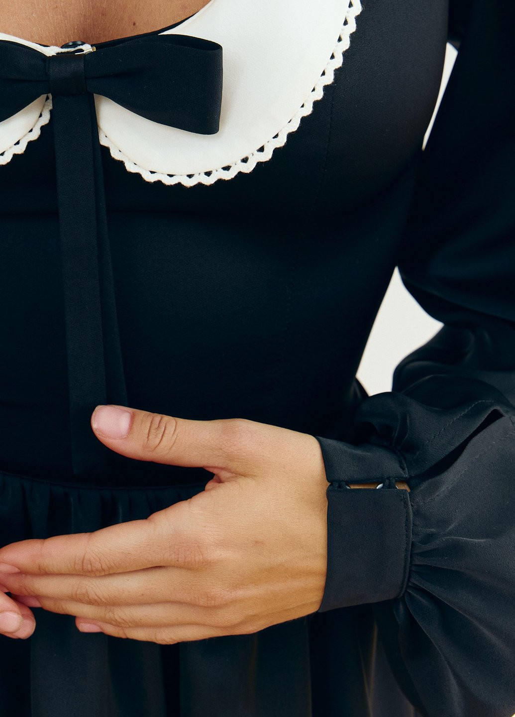 Черное кэжуал платье клеш Gepur однотонное