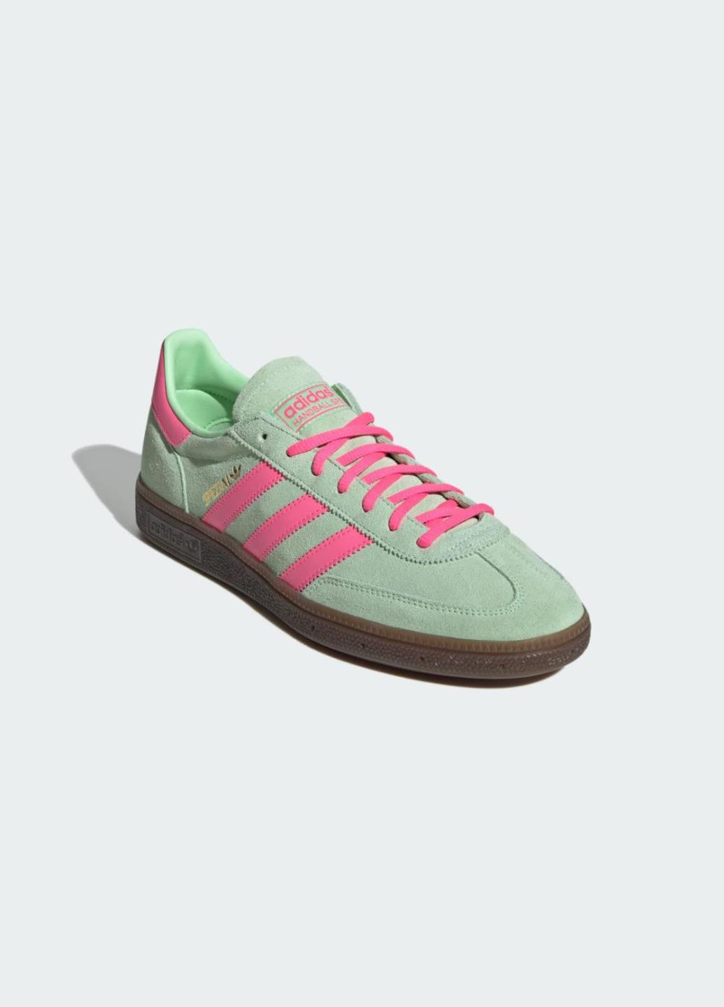 Кросівки IH7498 adidas Handball Spezial Green Lucid Pink фісташкові демісезони (317279613)