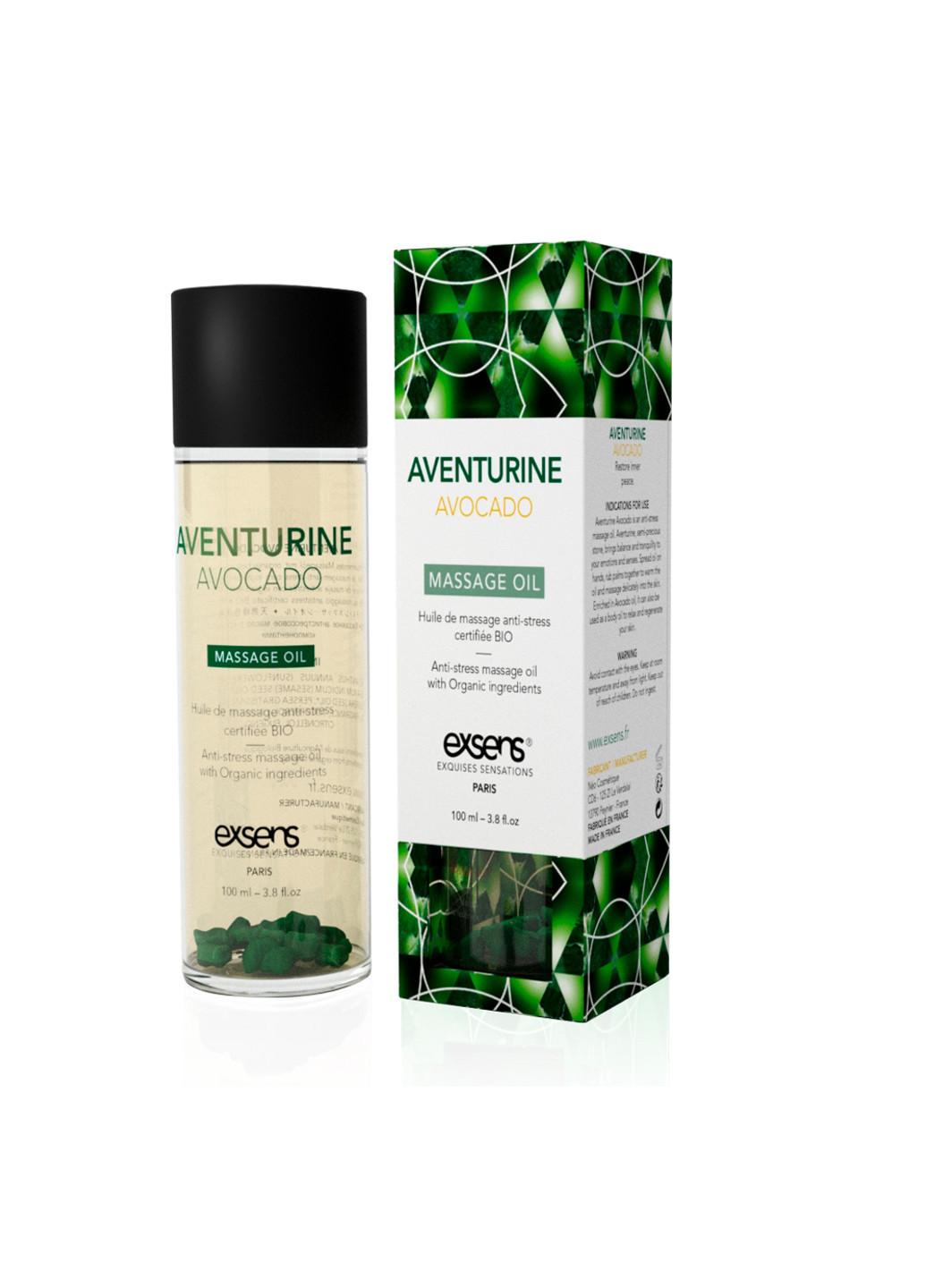 Масажне масло Aventurine Avocado 100мл, натуральне Exsens (252156141)