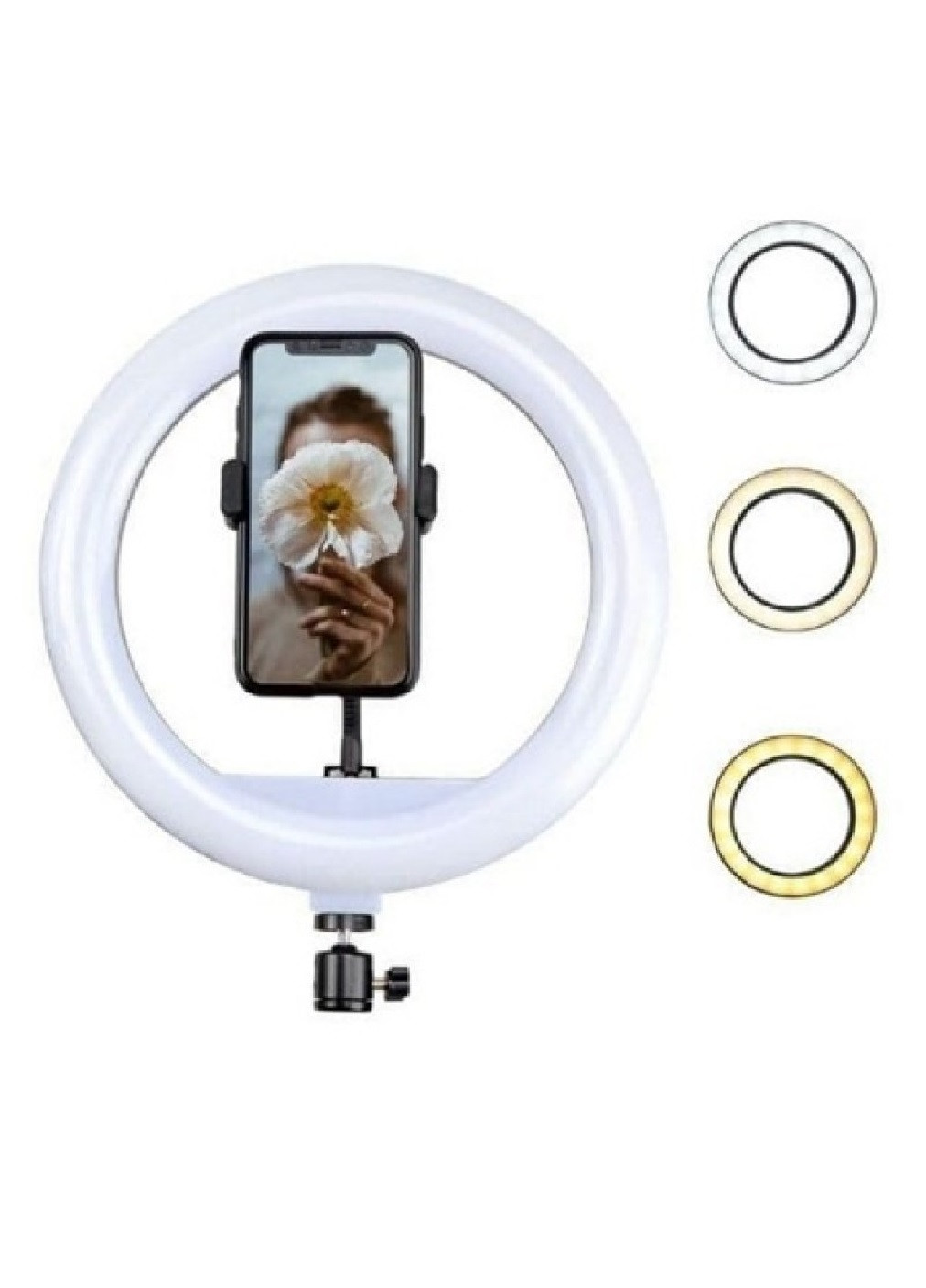 Кольцевая Led лампа для блогера селфи фотографа визажиста с держателем для телефона 30 см 20 W (473709-Prob) Unbranded (256186064)