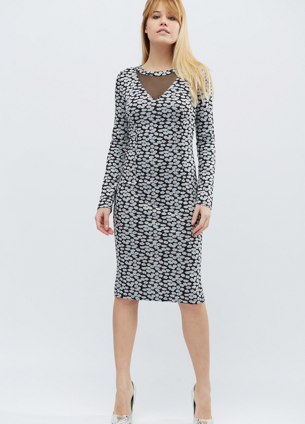 Чорна кежуал сукня Carica з квітковим принтом