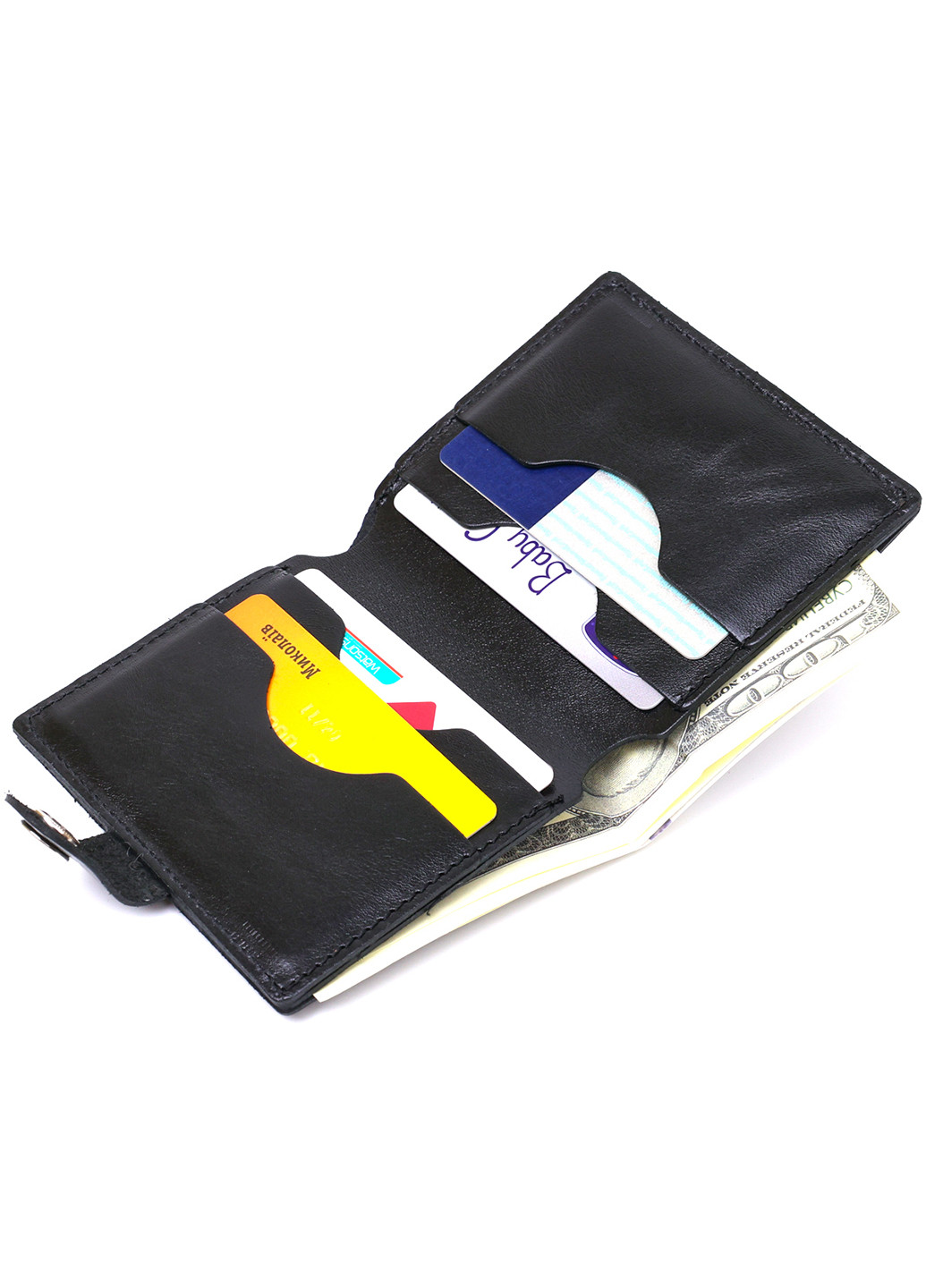 Мужское кожаное портмоне 9х10х1 см Shvigel (253491238)