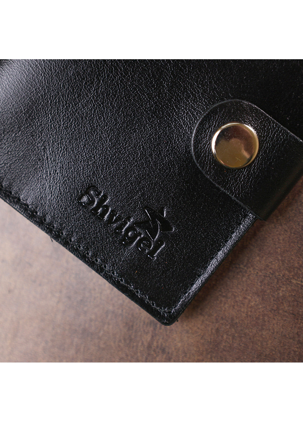 Мужское кожаное портмоне 9х10х1 см Shvigel (253491238)