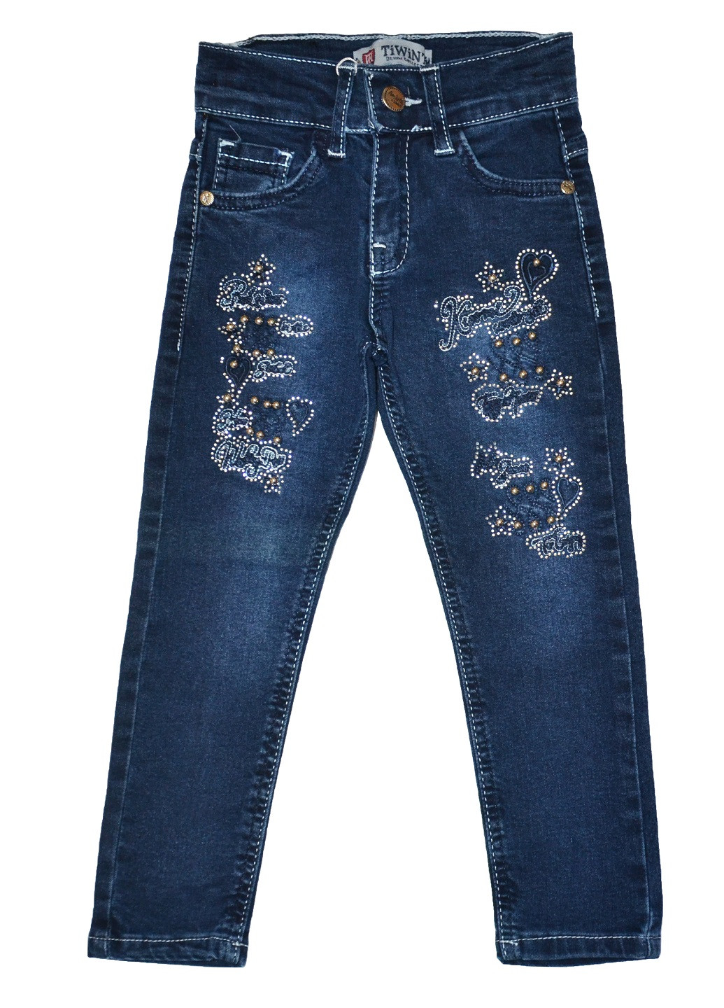 Синие демисезонные джинсы Hacali