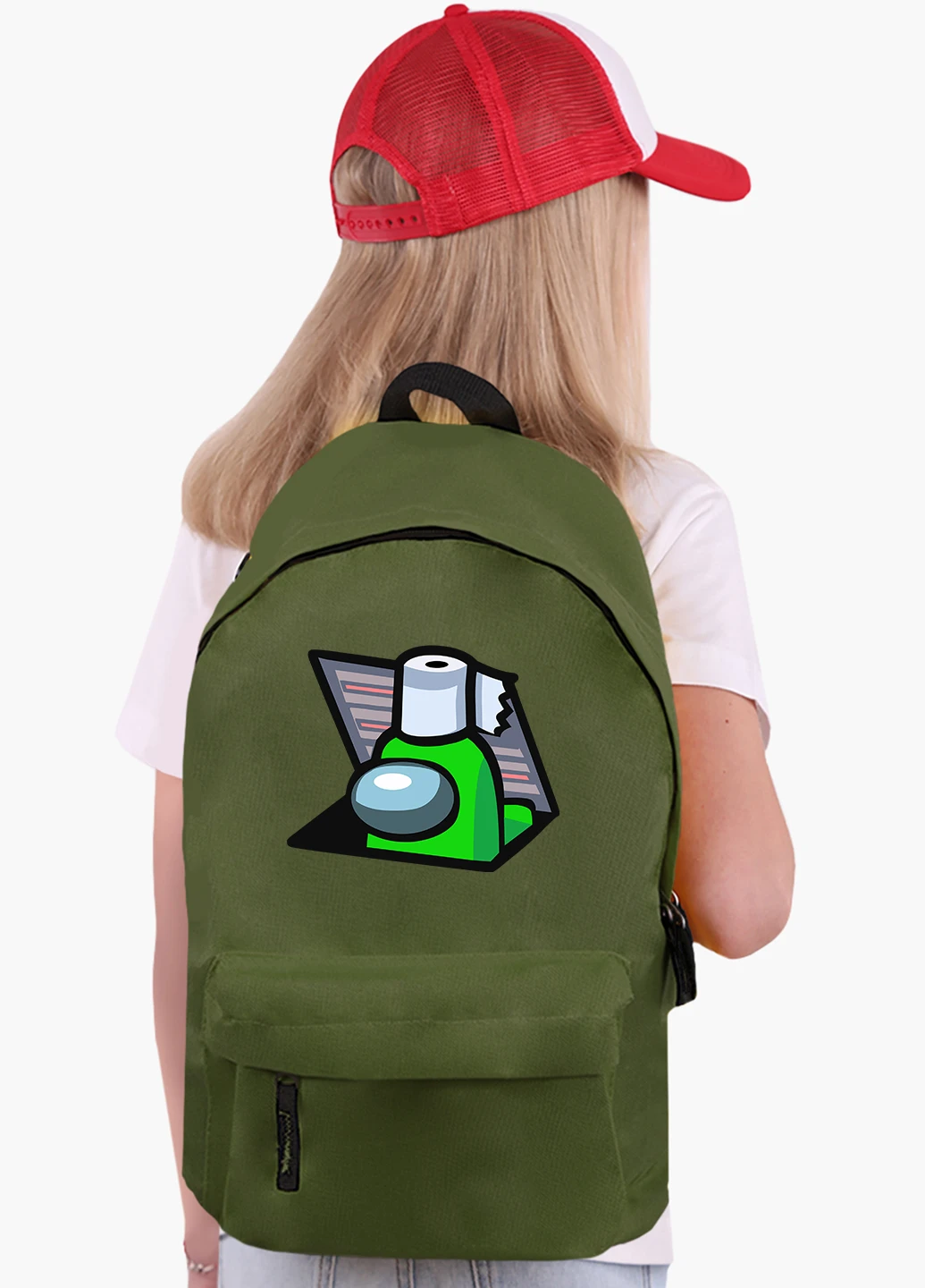 Детский рюкзак Амонг Ас Зелений (Among Us Green) (9263-2592) MobiPrint (217075110)