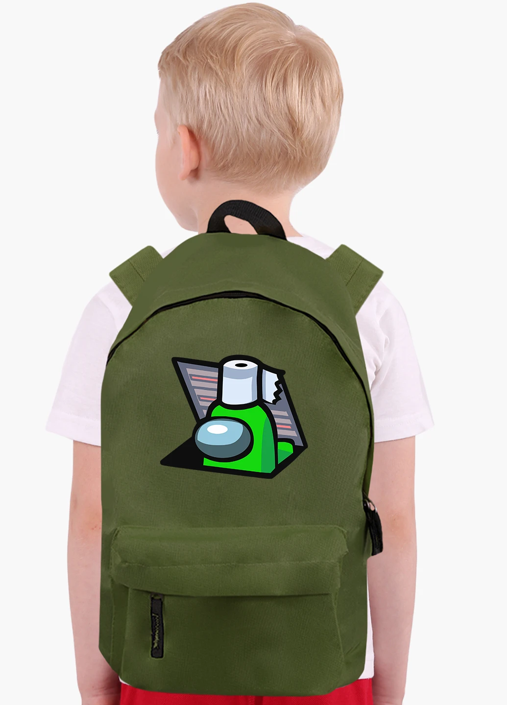 Детский рюкзак Амонг Ас Зелений (Among Us Green) (9263-2592) MobiPrint (217075110)