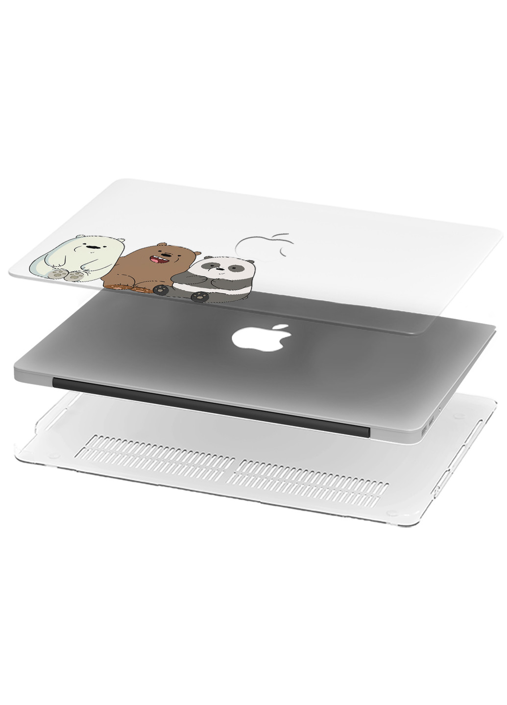 Чехол пластиковый для Apple MacBook Air 11 A1465 / A1370 Вся правда о медведях (We Bare bears) (6349-1774) MobiPrint (218505326)