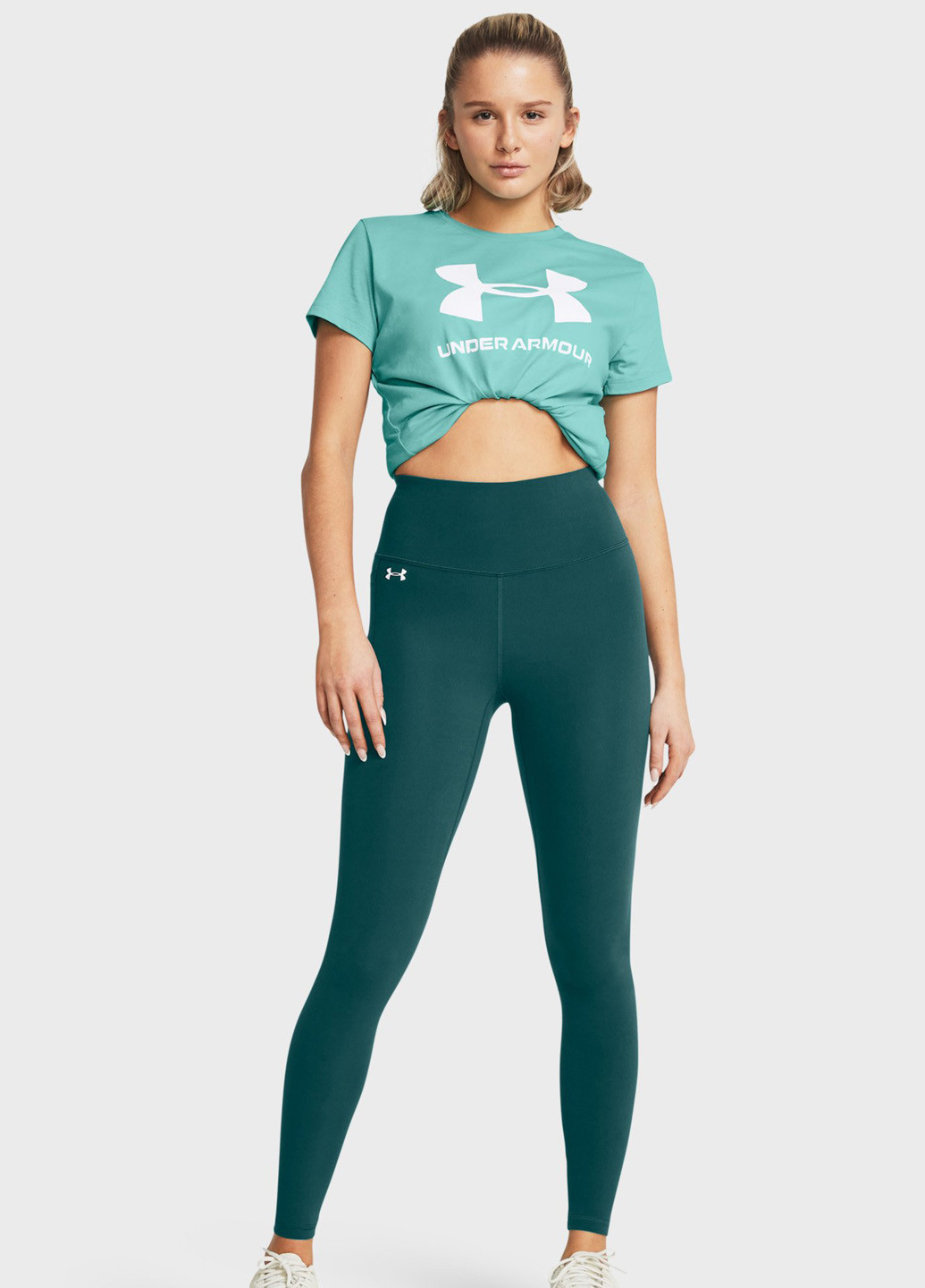 Зеленые летние леггинсы Under Armour
