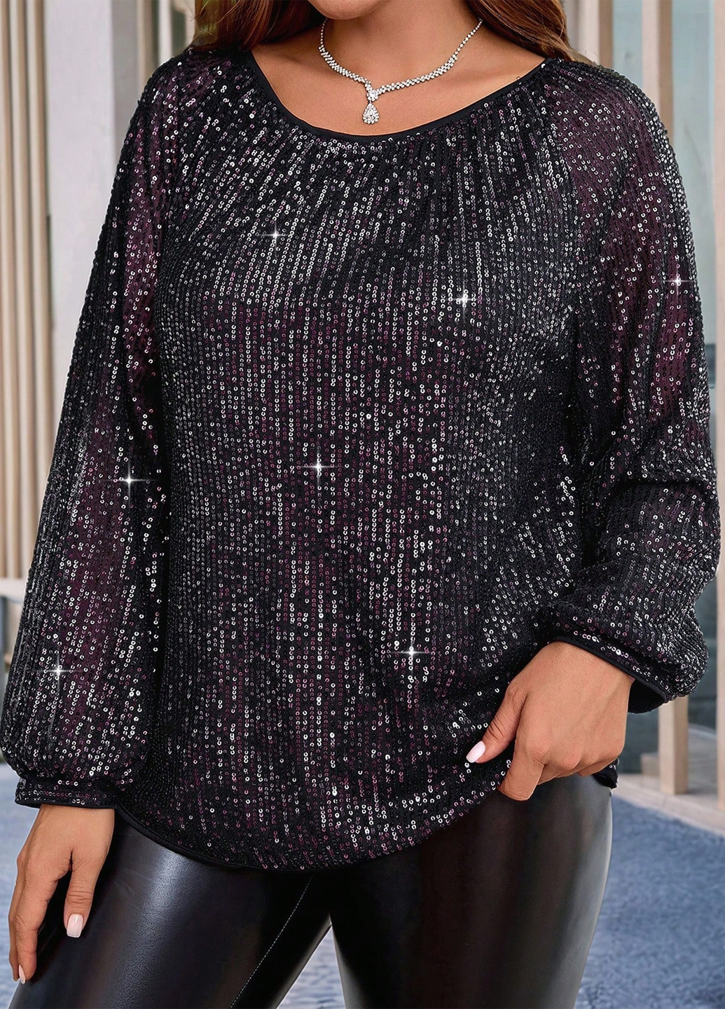 Фіолетова блуза SHEIN