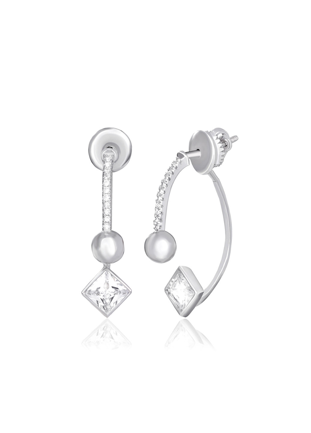 Серебряные серьги с фианитами с2ф/843 Silvex925 (201168815)