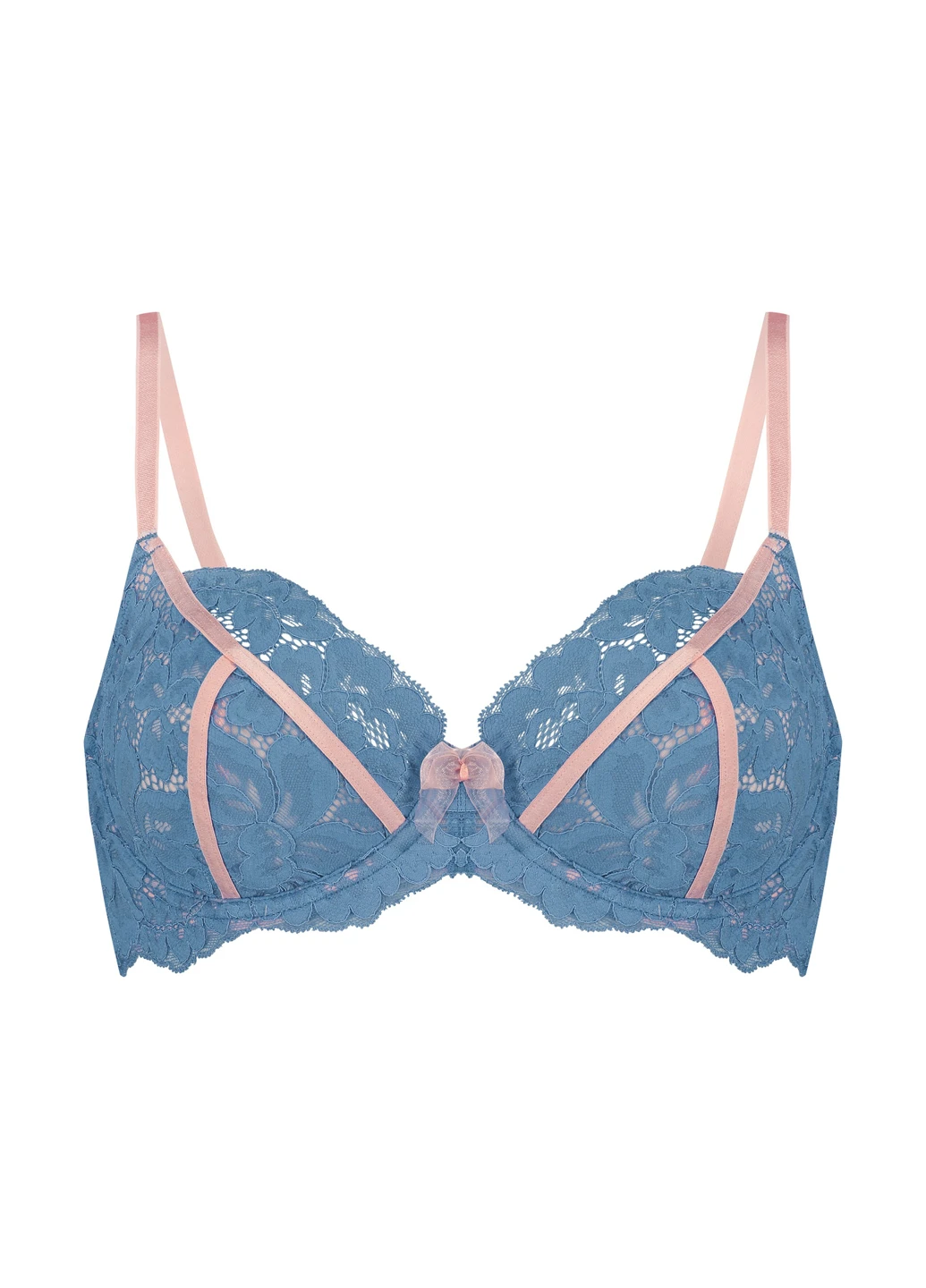 Блакитний бюстгальтер Hunkemoller без кісточок поліамід