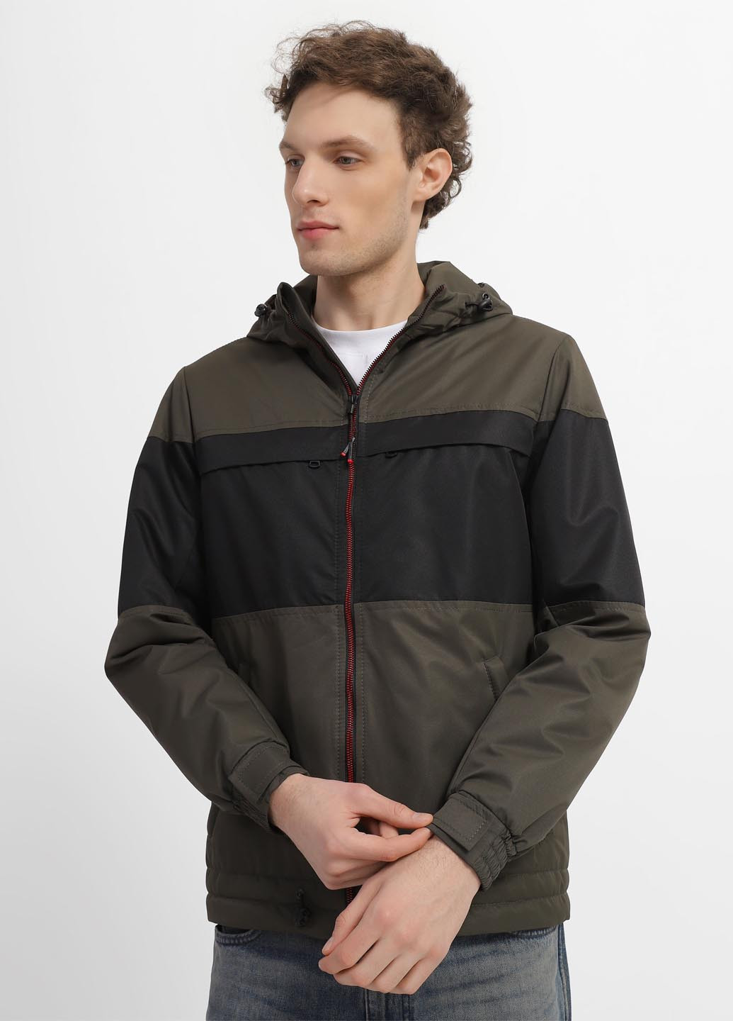 Оливкова (хакі) демісезонна куртка Braska Т41/319