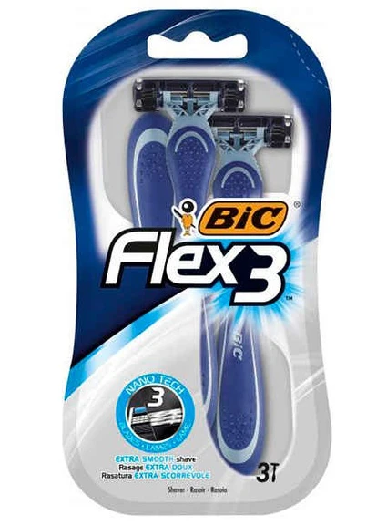 Набір бритв без змінних картриджів Flex 3 3 шт Bic (247634273)