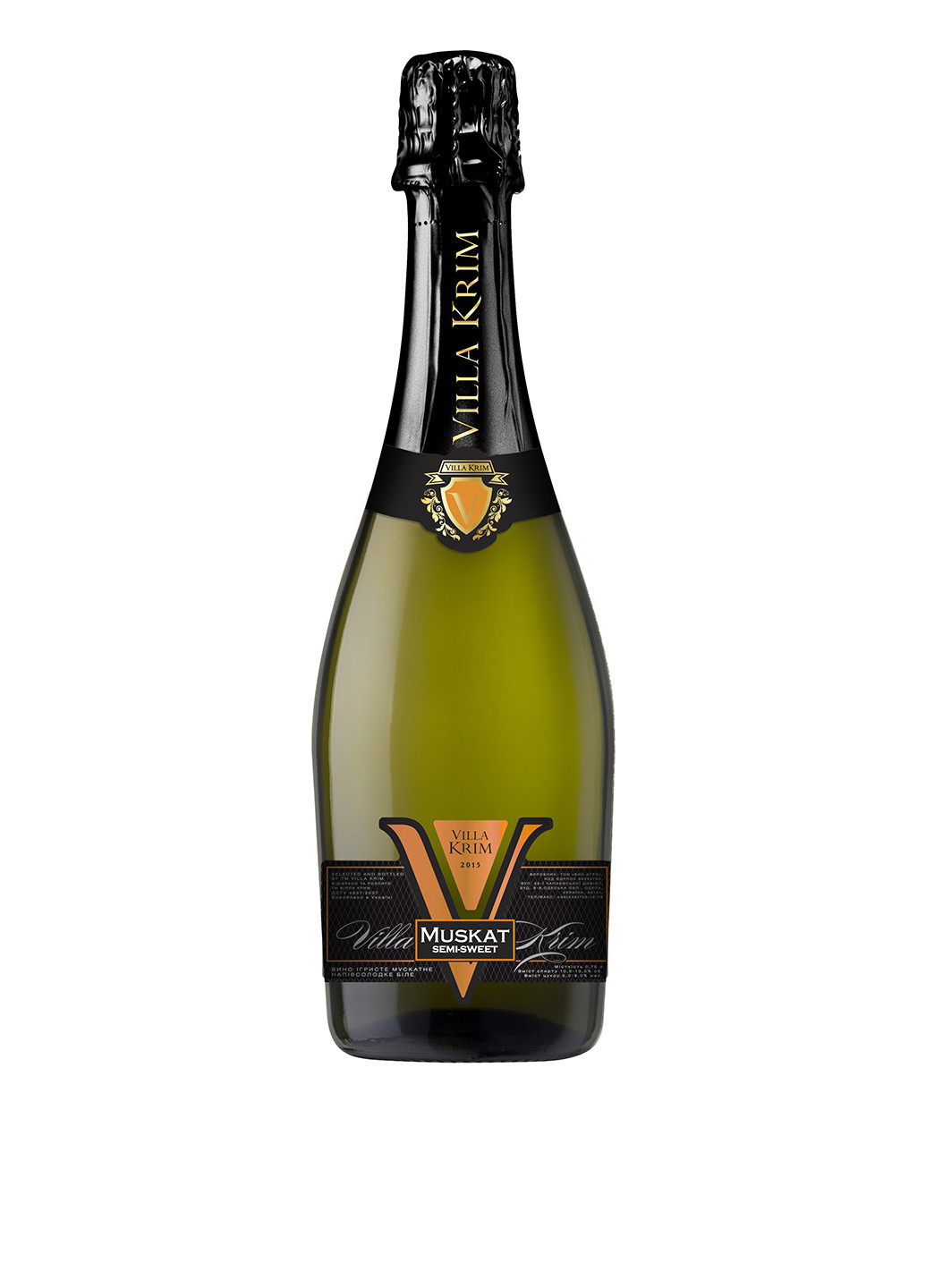 Вино игристое мускатное полусладкое белое, 0,75 л Villa Krim шампанское мускатное п/сладкое белое (224781326)