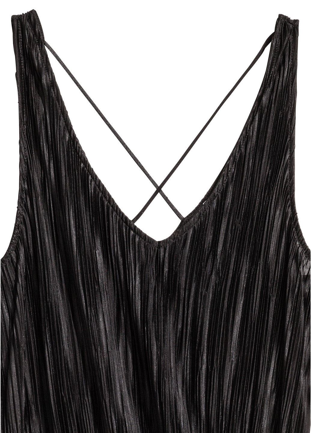 Черное кэжуал платье с открытой спиной H&M фактурное