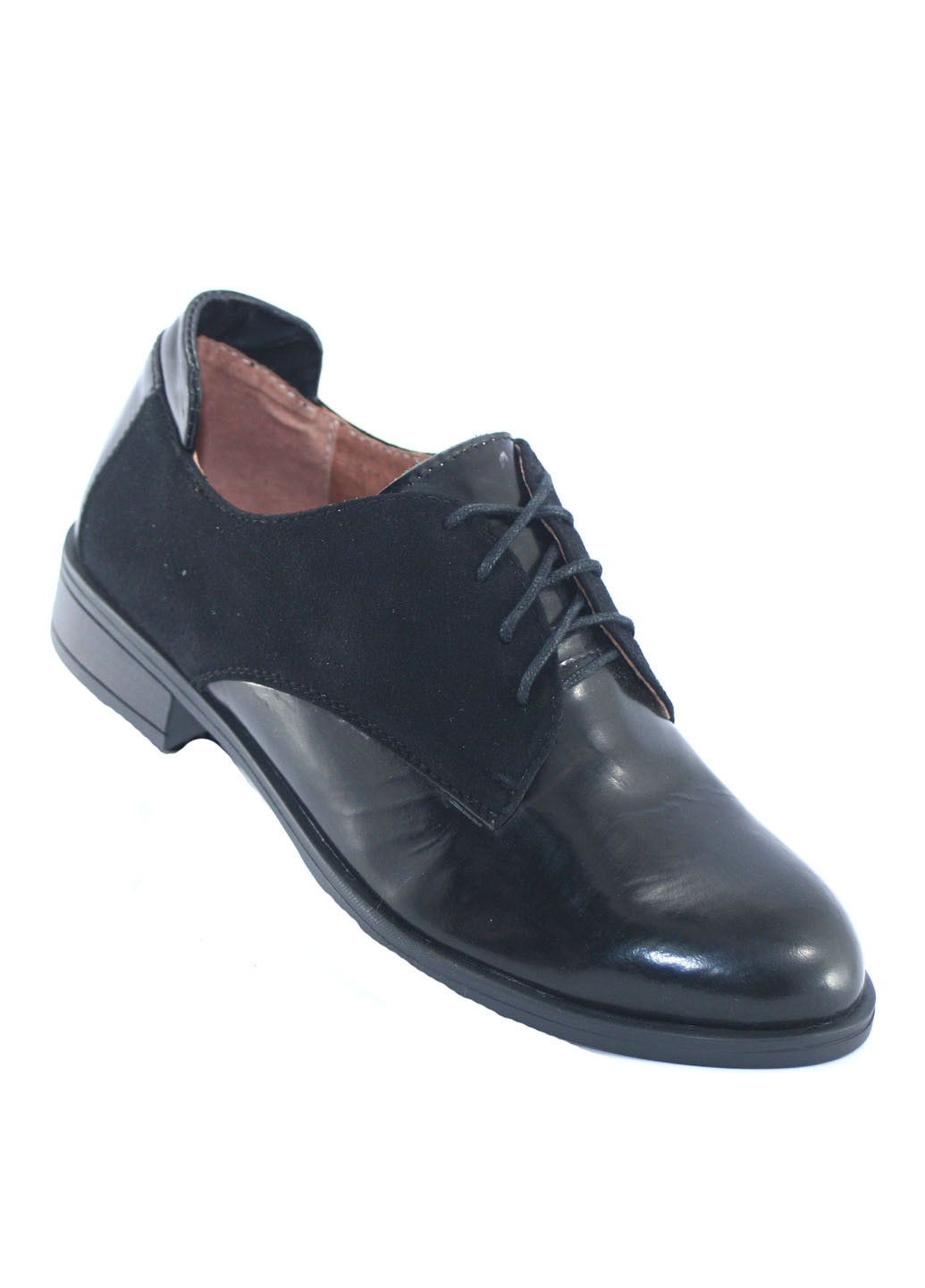 Mila Туфлі дербі чорний з натуральна замша, натуральна шкіра, — демісезон (358928902)