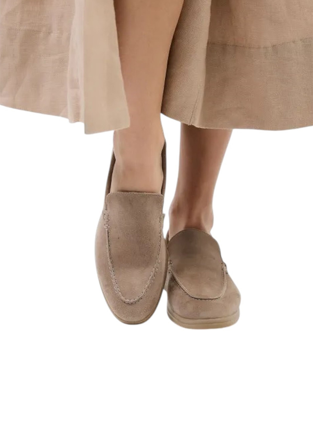 Anna Lucci Туфли лоферы бежевый з натуральная замша, турция — демисезон (361427728)