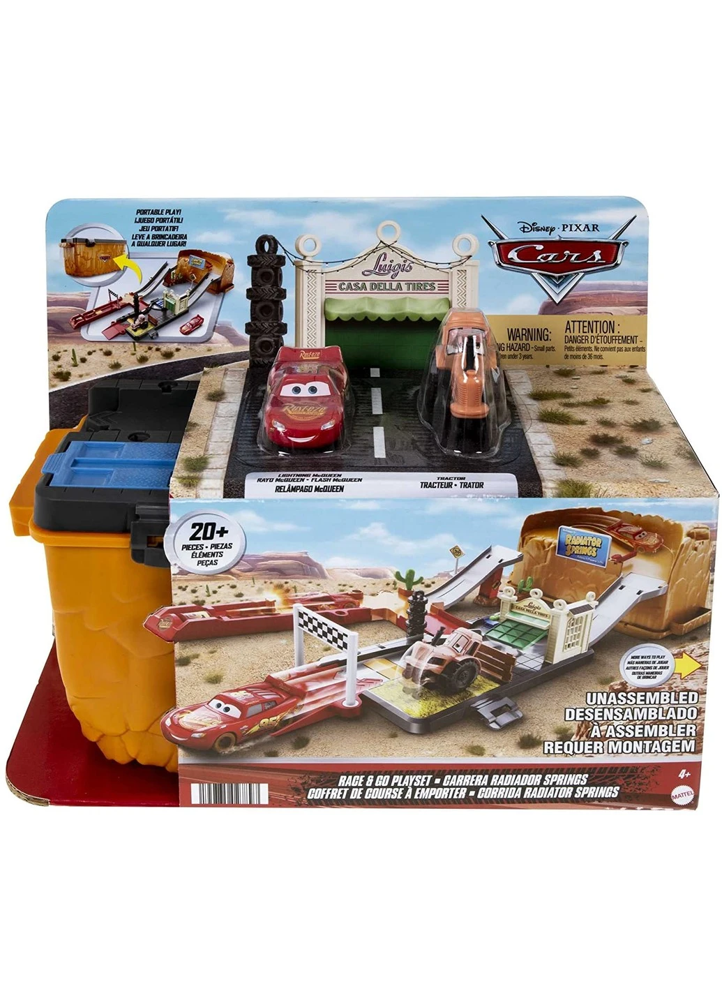 Автотрек Disney Pixar Cars Race & Go Playset Крутые трюки Гонки Радиатор Спрингс (HDN02) Mattel (255665429)
