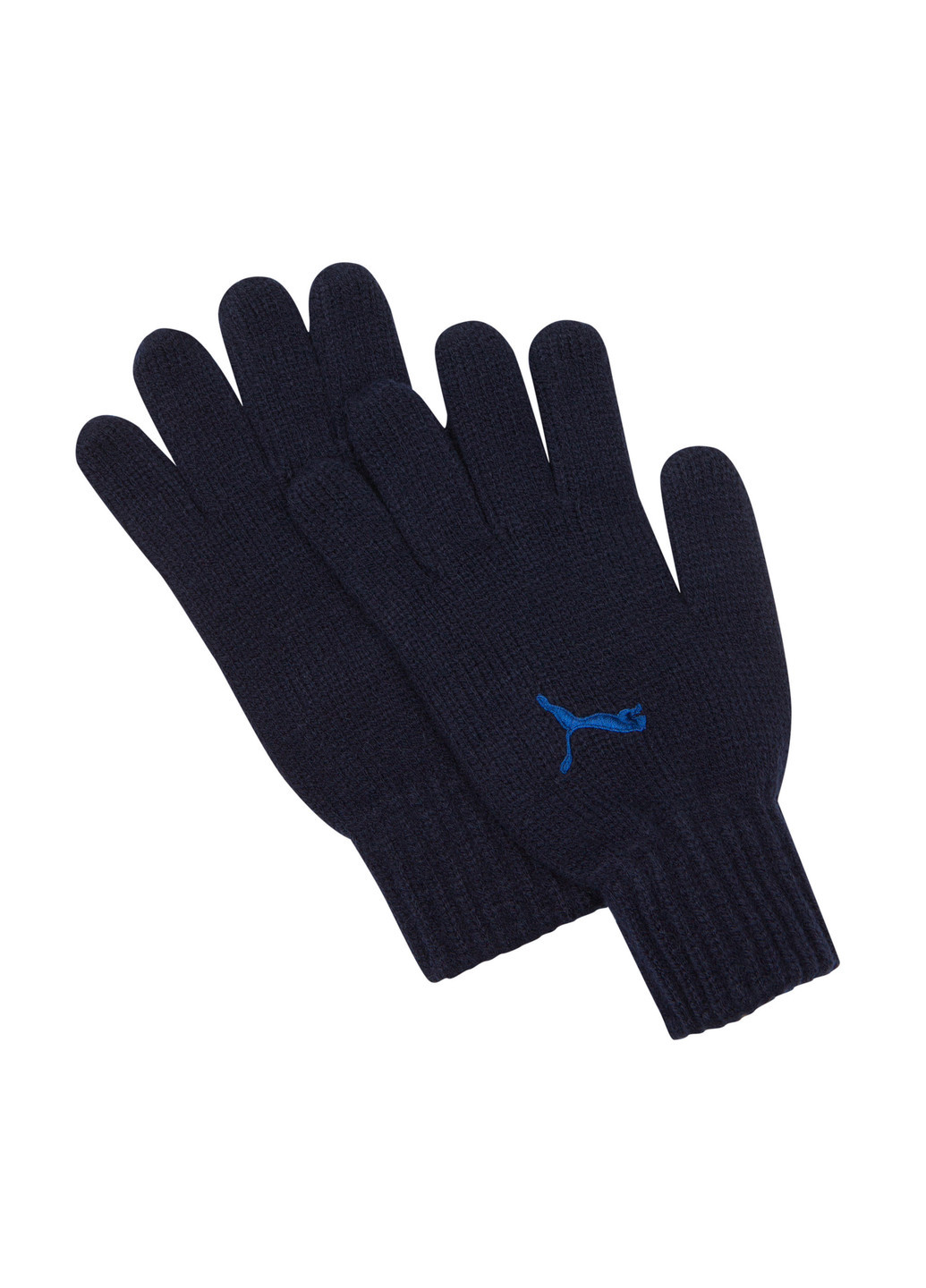 В'язані рукавички Puma Fundamentals Knit Gloves однотонні сині спортивні