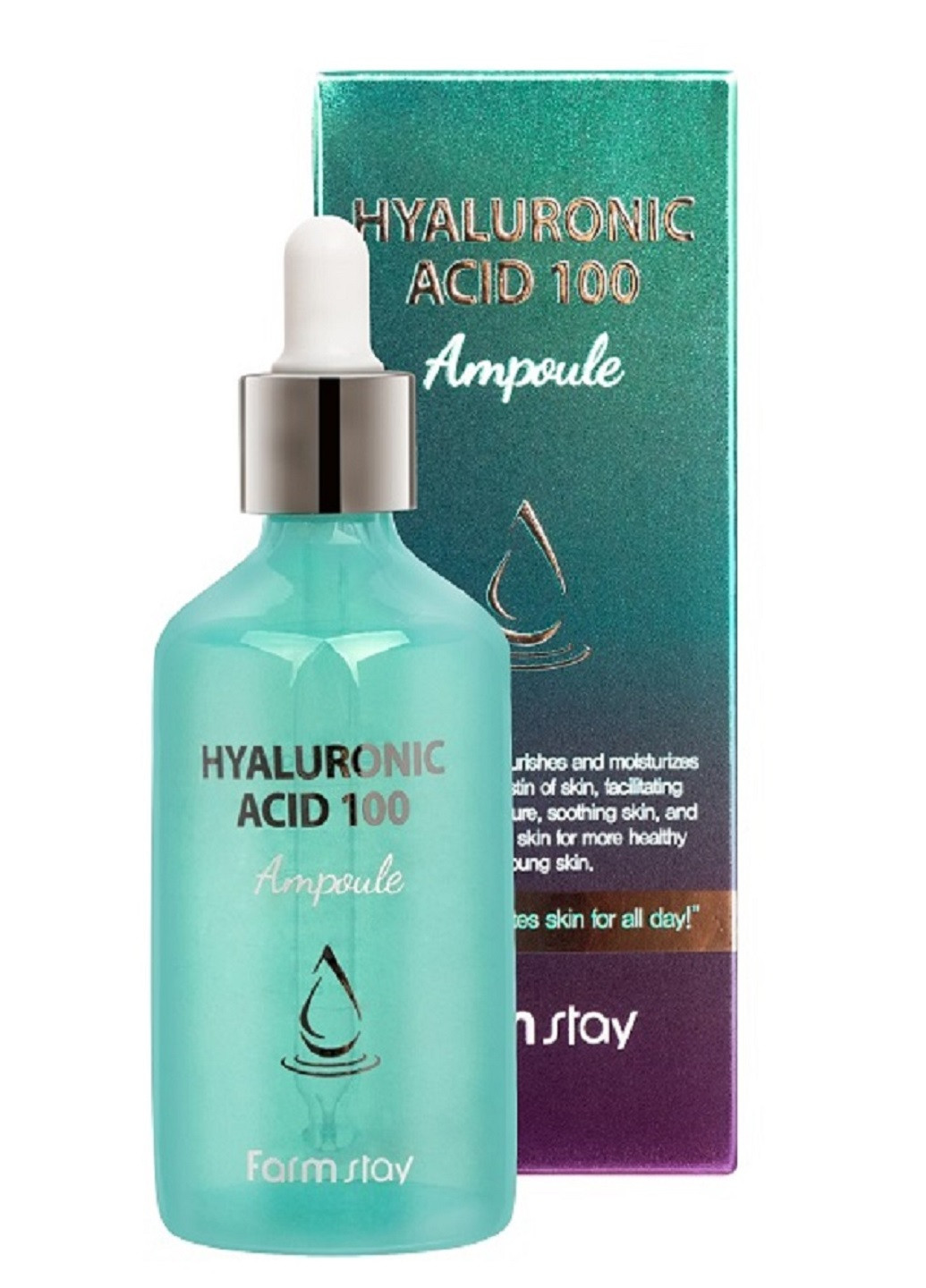 Увлажняющая сыворотка для лица с гиалуроновой кислотой Hyaluronic Acid 100 Ampoule, 100 мл FarmStay (219941792)