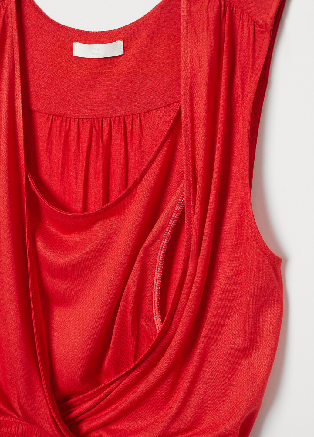Красное кэжуал платье для кормящих H&M однотонное