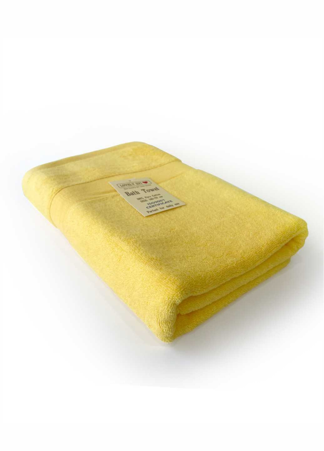 Lovely Svi рушник махровий банний (бавовна) в подарунковому пакеті розмір: 70 на 140 см жовтий однотонний жовтий виробництво - Китай