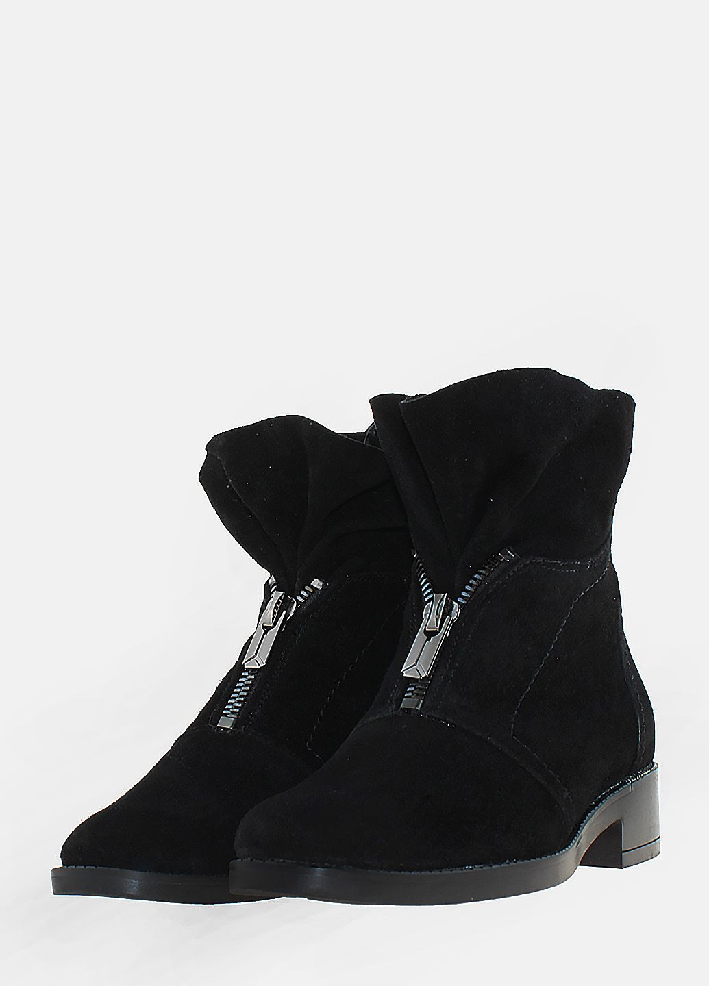 Зимние ботинки rot203-11 черный Olevit из натуральной замши