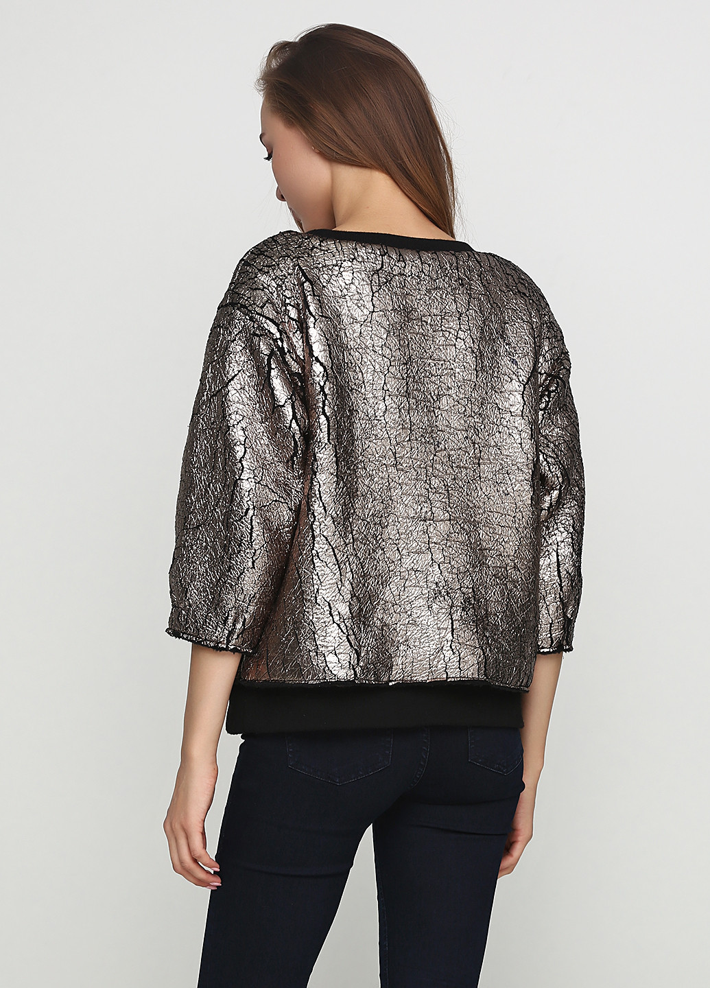 Сріблястий світшот Karen by Simonsen абстрактний (84467068)