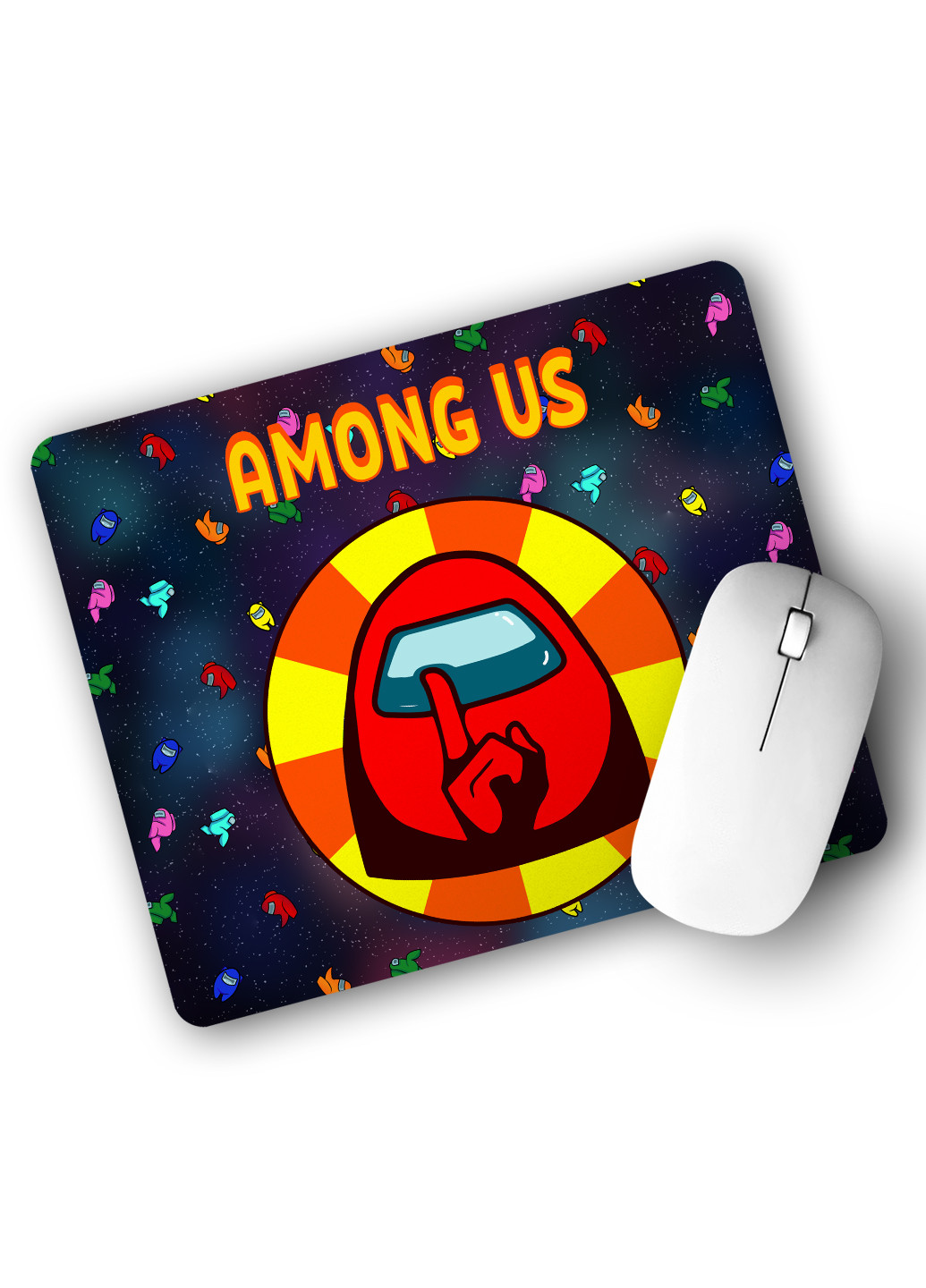 Коврик для мышки Амонг Ас Красный (Among Us Red) (25108-2412) 22х18 см MobiPrint (222995291)