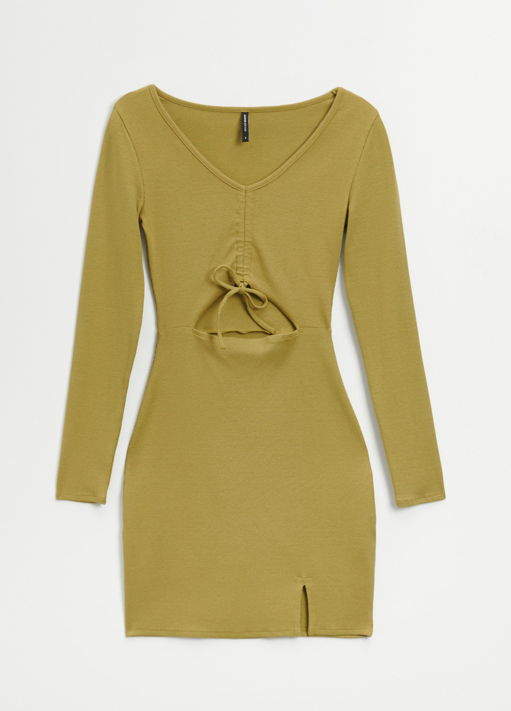 Оливковое кэжуал платье House однотонное