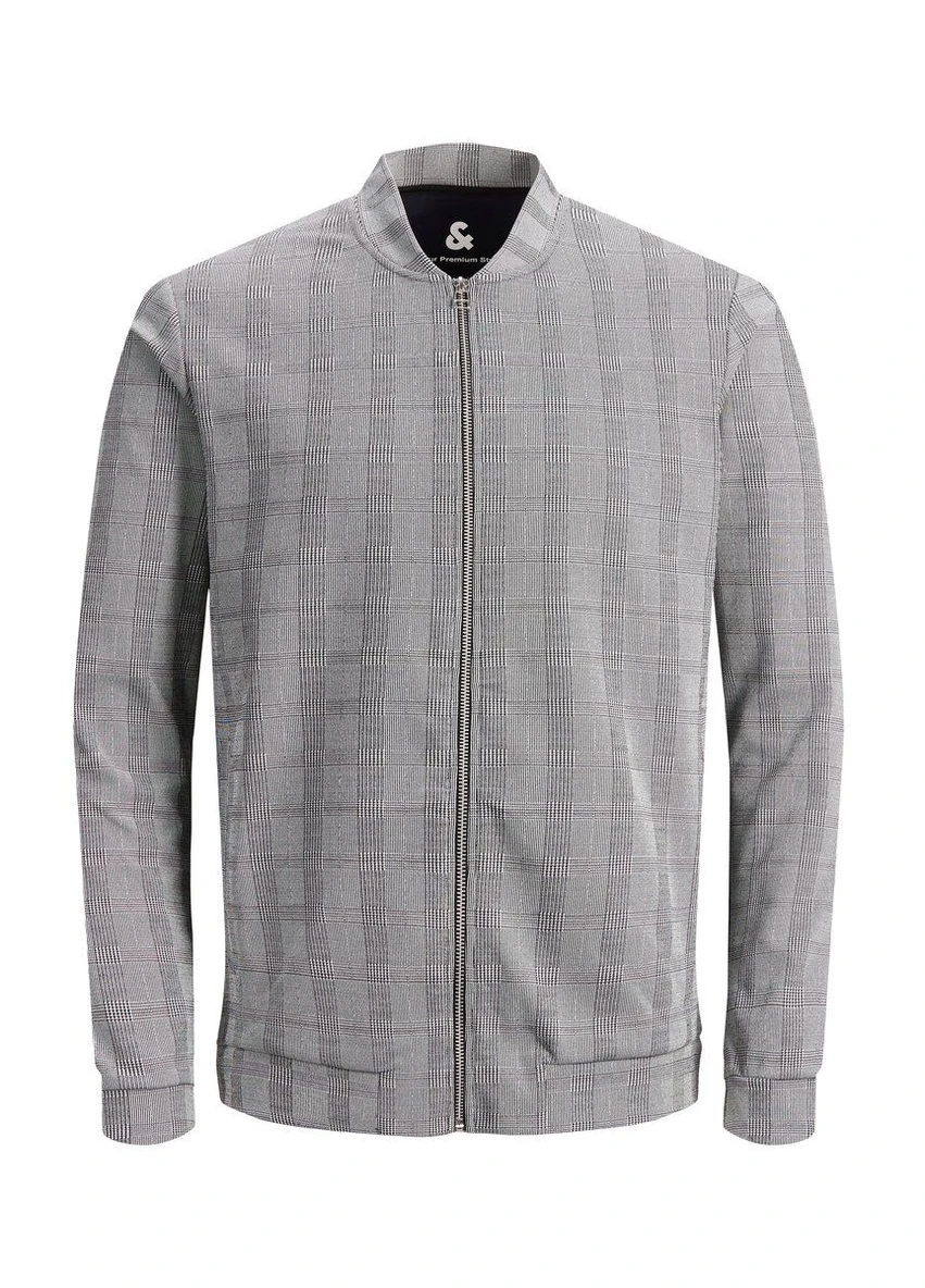 Сіра демісезонна бомбер Jack & Jones