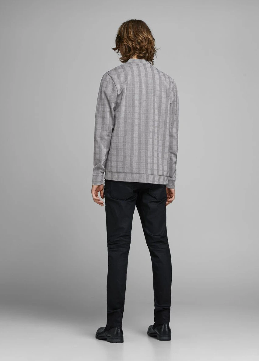 Сіра демісезонна бомбер Jack & Jones