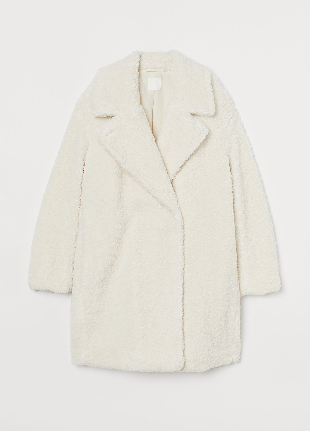 Белая демисезонная куртка зі штучного хутра H&M