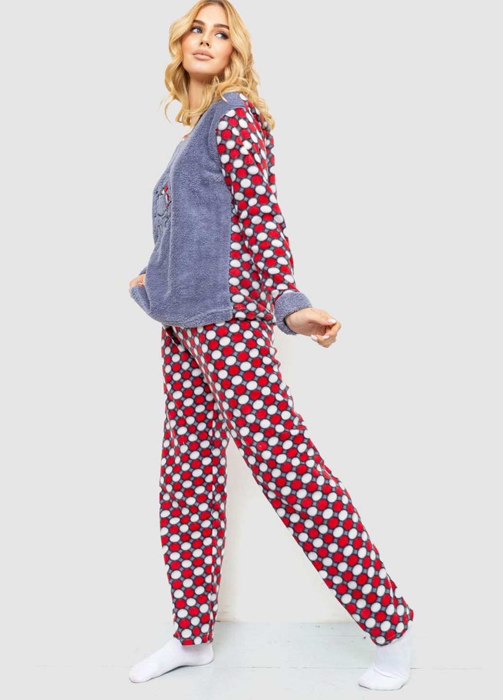 Серая зимняя пижама (свитшот, брюки) Ager