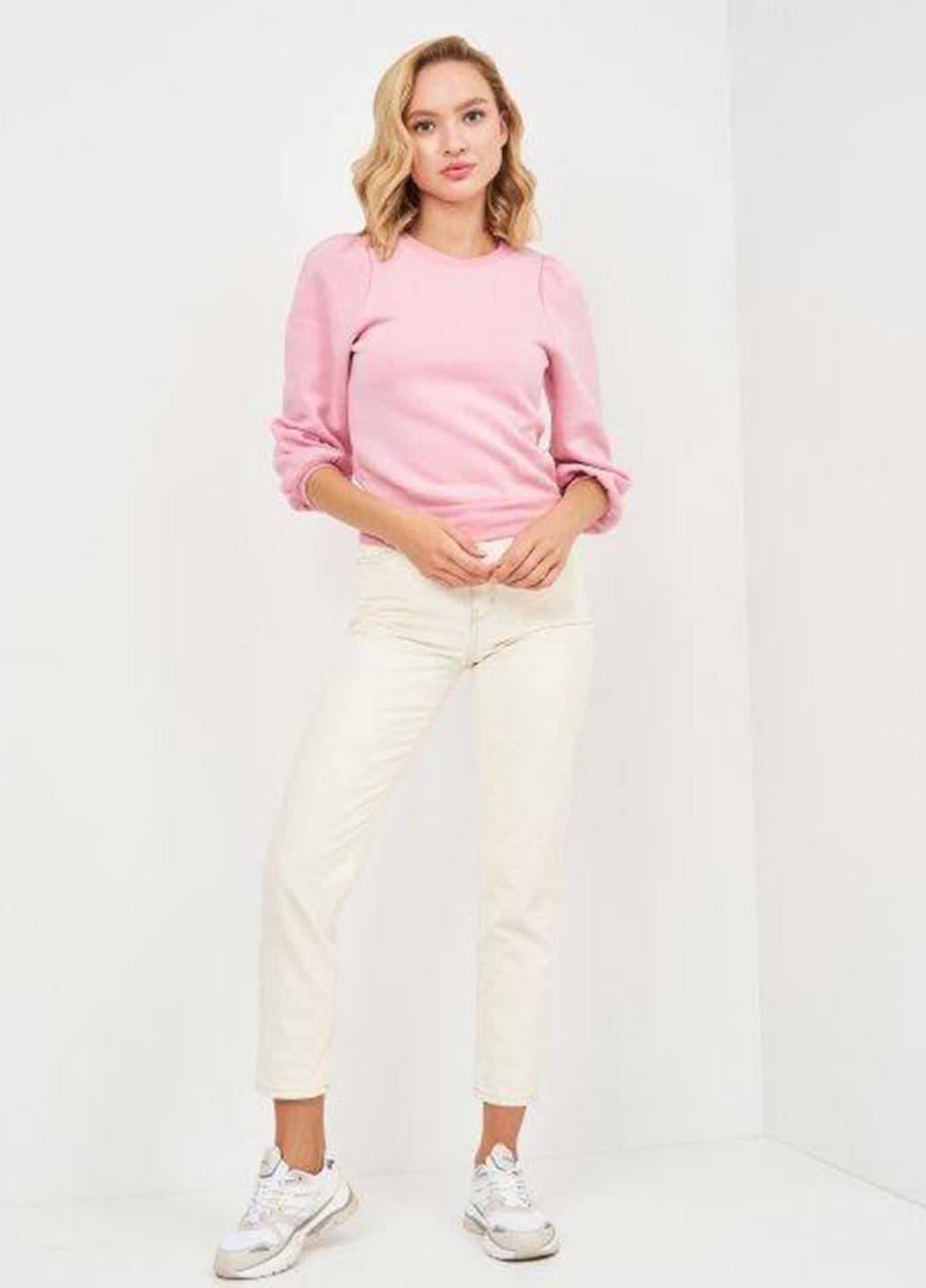 Світло-рожевий світшот фліс,рожевий, MBYM однотонний (251696844)