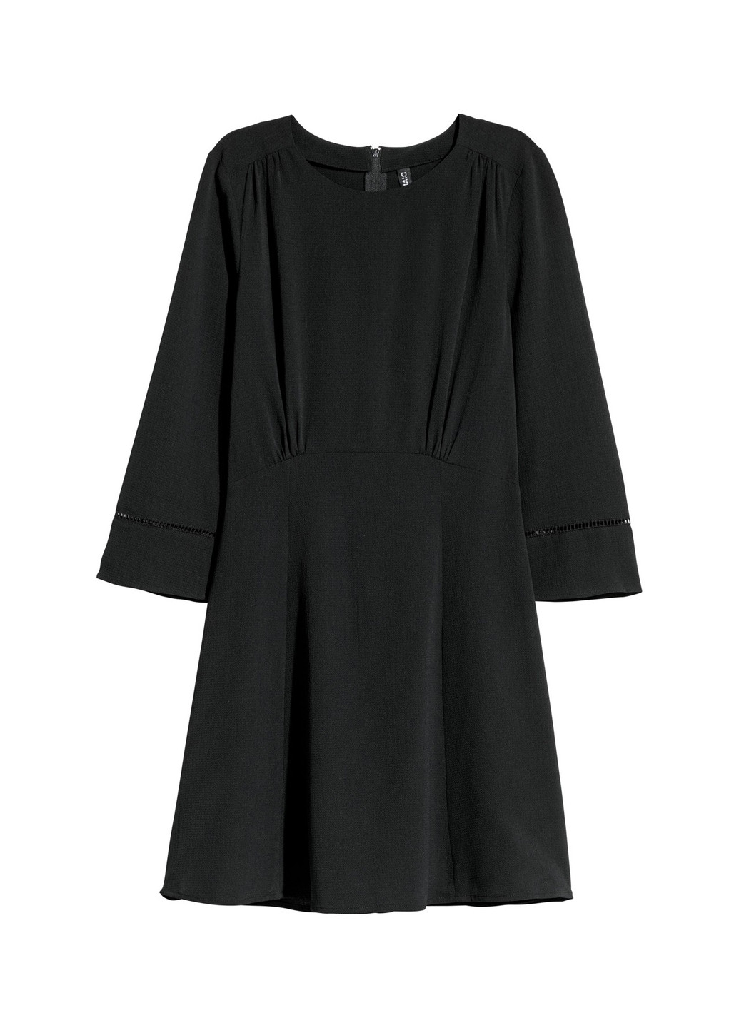 Черное кэжуал платье а-силуэт H&M однотонное