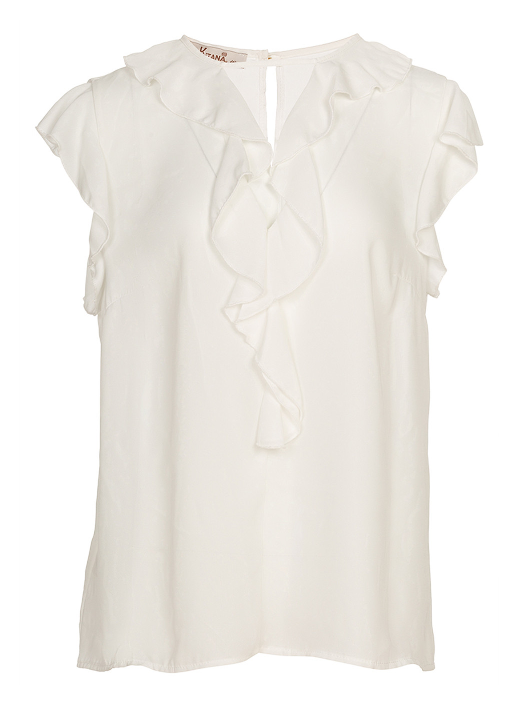 Біла жіноча біла шифонова блузка без рукавів Kitana