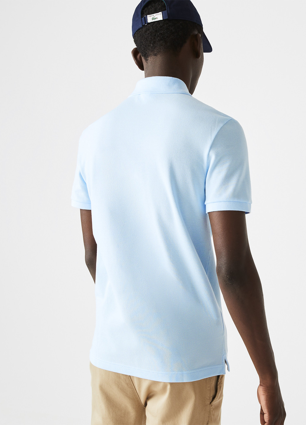 Голубой футболка-поло для мужчин Lacoste с логотипом