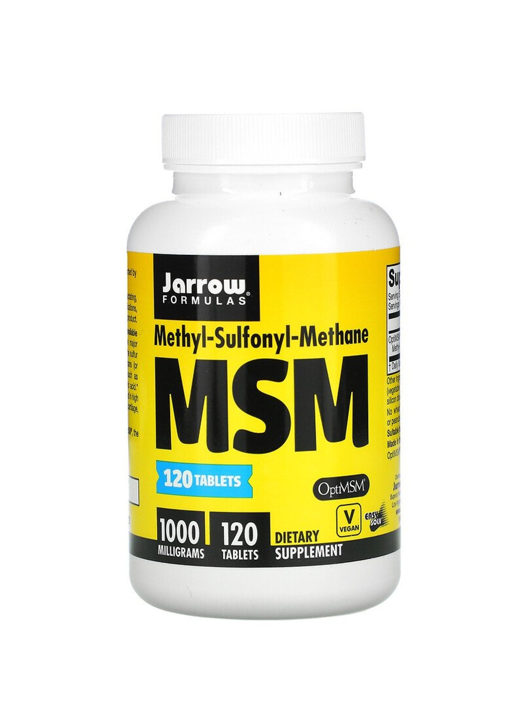 МСМ, 1000 мг, MSM,, 120 таблеток Jarrow Formulas (255409515)