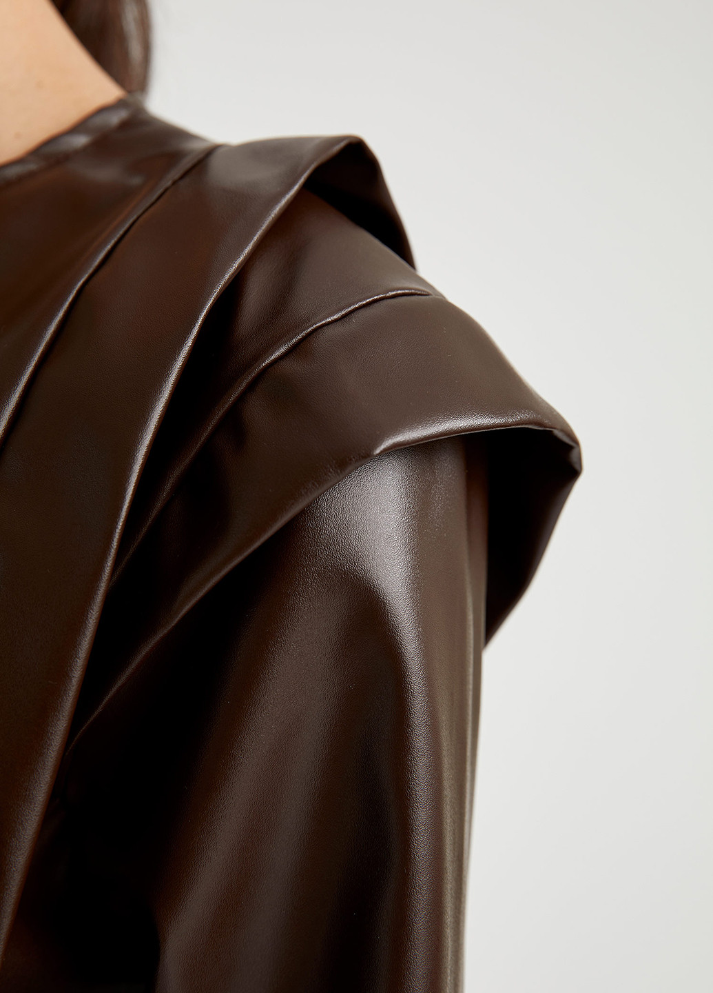 Темно-коричневая демисезонная блуза DeFacto