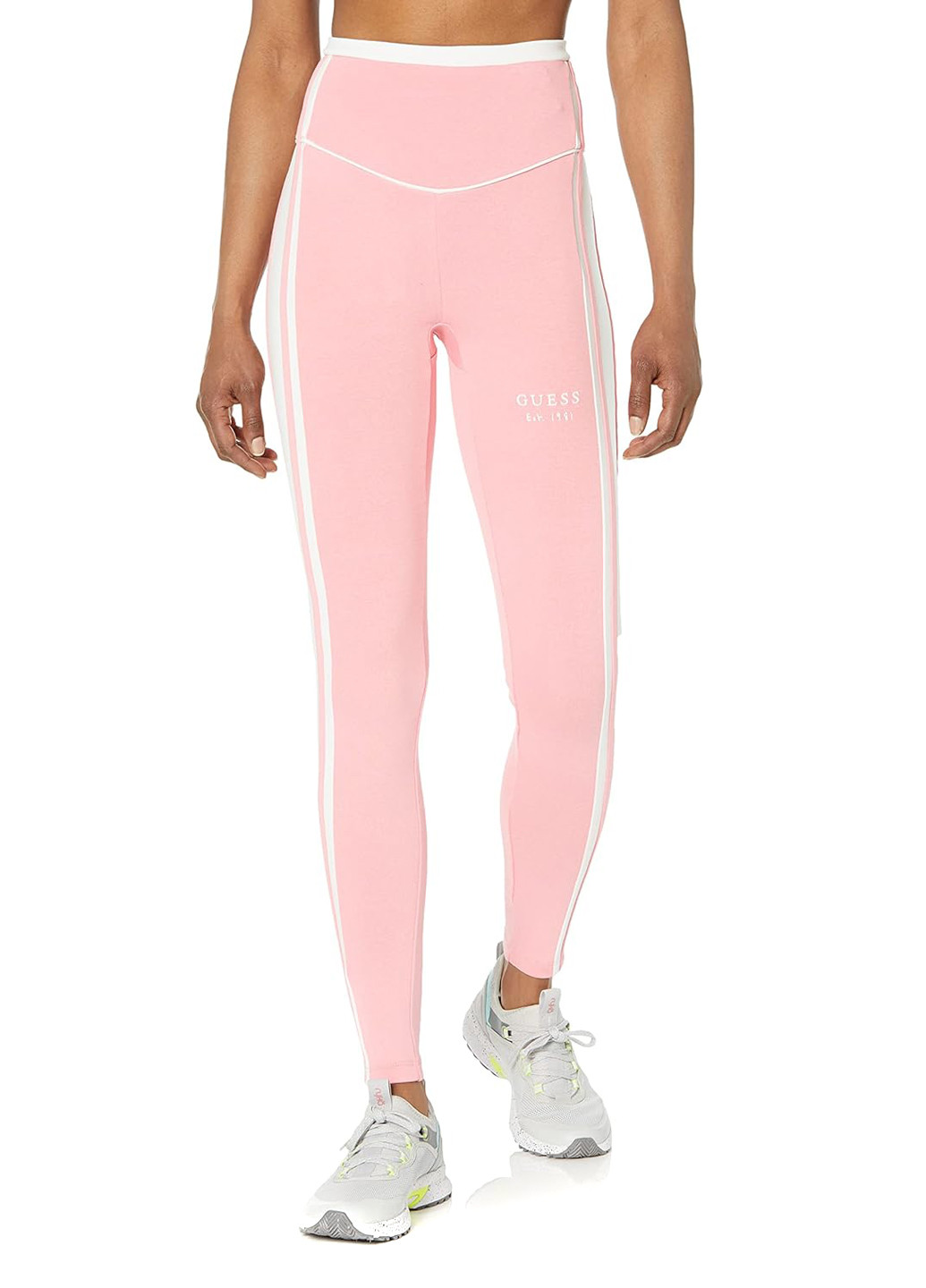 Розовый демисезонный комплект (топ, легинссы) Guess