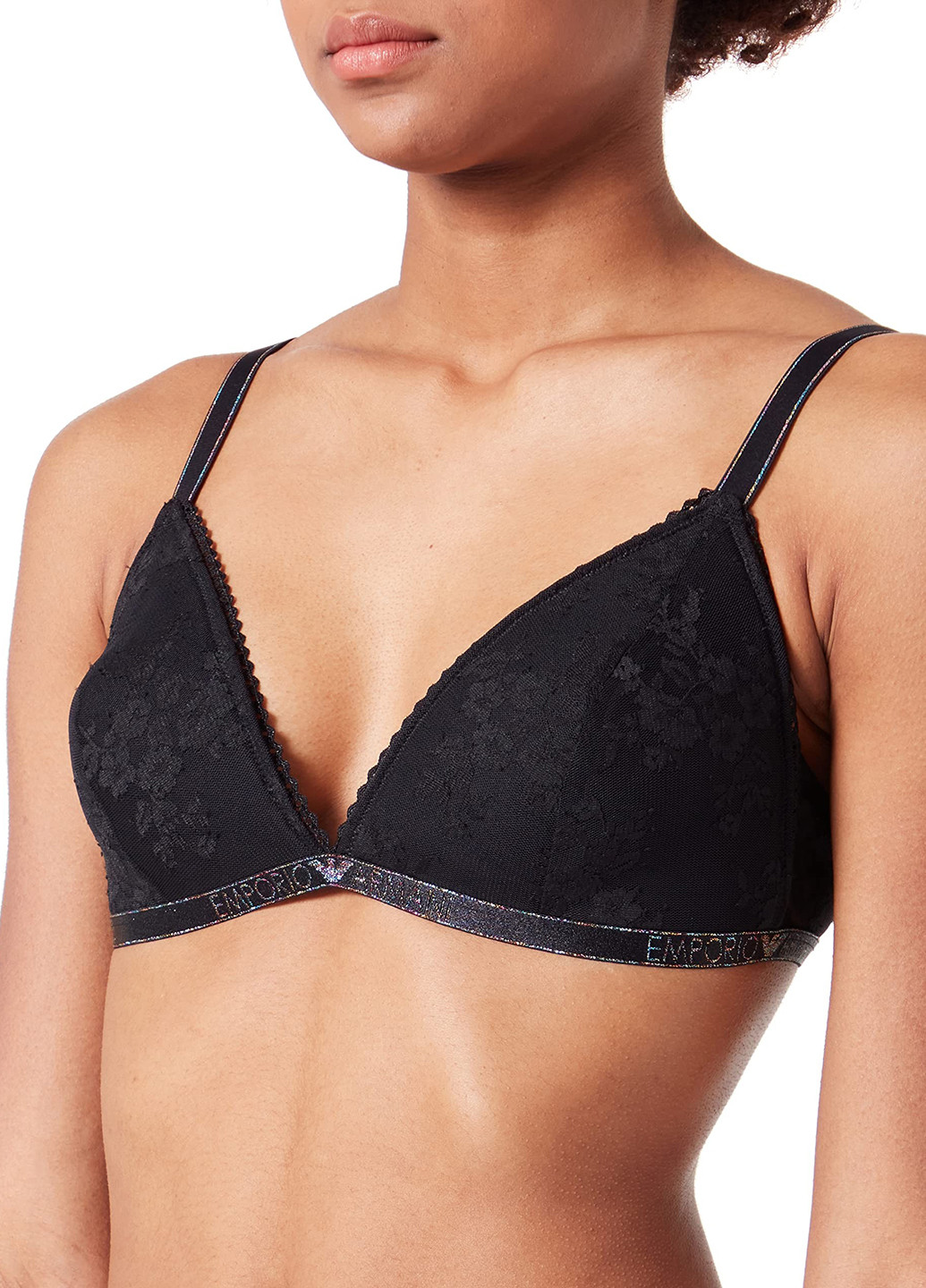 Чорний бюстгальтер Emporio Armani без кісточок поліамід