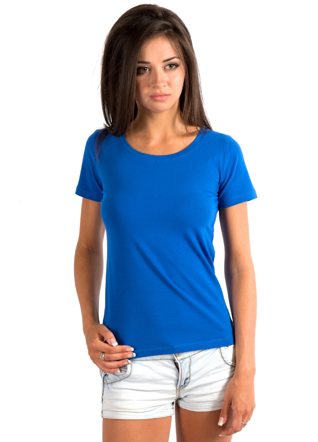 Синяя всесезон футболка женская Наталюкс 41-2347